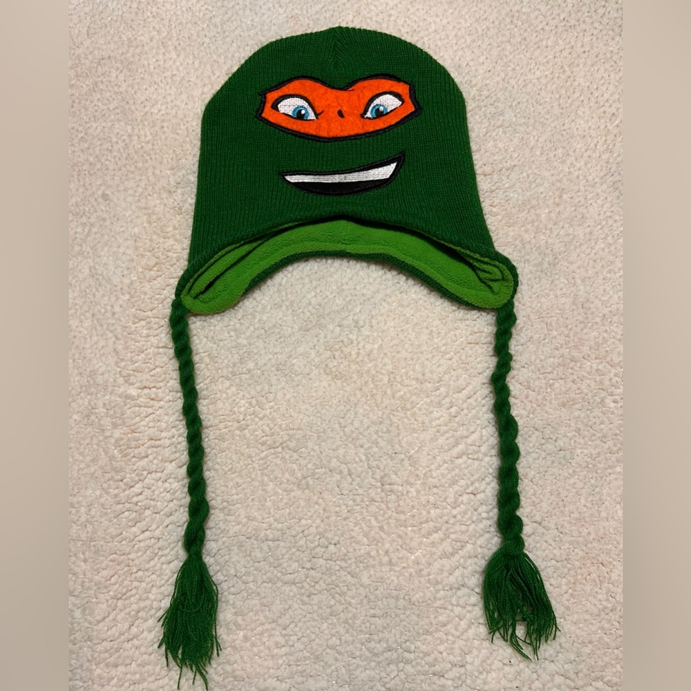 W Kids Mikey Michelangelo TMNT teenage mutant ninja turtle beanie hat OSFM 2